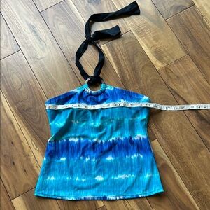 Blue and Black Halter Top